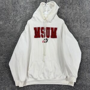 CI Sport MSUM Dragons Sweatshirt Mens 2XL White Long Sleeve Hooded Sport Logo